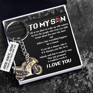 Sportbike Keychain - Biker - To My Son - I Love You - Gkei16003