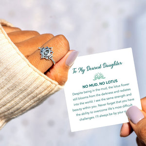 For Granddaughter No Mud No Lotus Ring