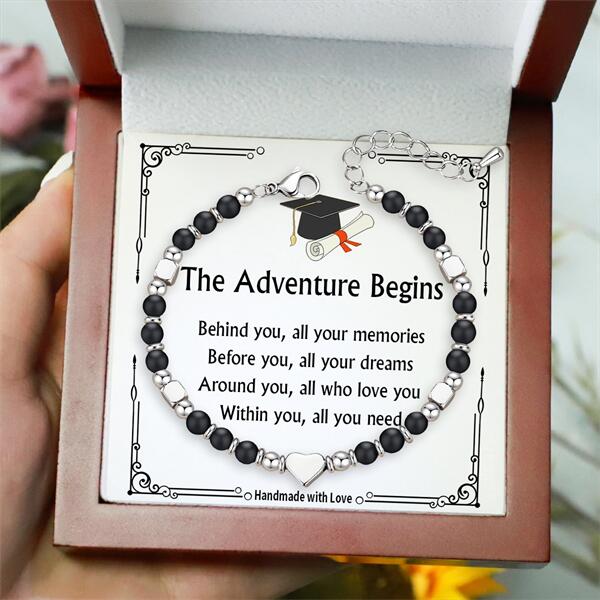 The Adventure Begins - 2025 Graduation Bracelets For Women, Girls Graduates