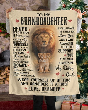 Wrap Yourself Up In This And Consider It A Hug - Best Gift For Granddaughter Fleece Blanket