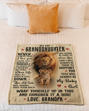 Wrap Yourself Up In This And Consider It A Hug - Best Gift For Granddaughter Fleece Blanket