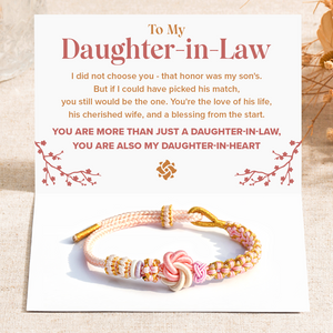 You Are My Daughter-in-Heart Peach Blossom Knot Bracelet