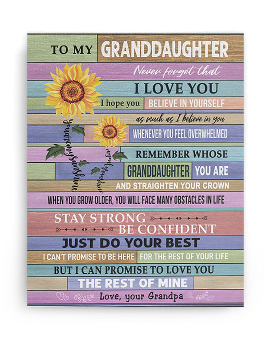 Never Forget That I Love You - Special Gift For Granddaughter Poster