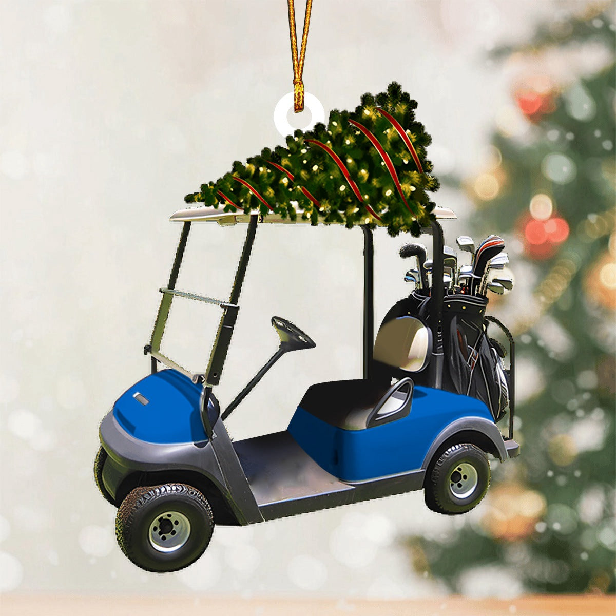 Riding Golf Christmas Ornament, Gifts For Golfer