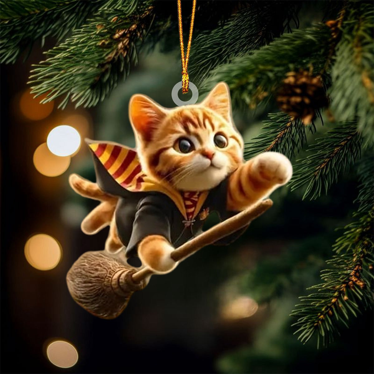Cute Cat Christmas Ornament, Gifts For Cat Lovers Ornament