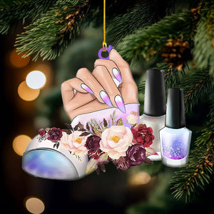 Nail Christmas Ornament, Gift For Nail Art Expert