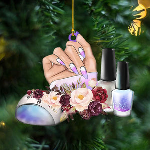 Nail Christmas Ornament, Gift For Nail Art Expert