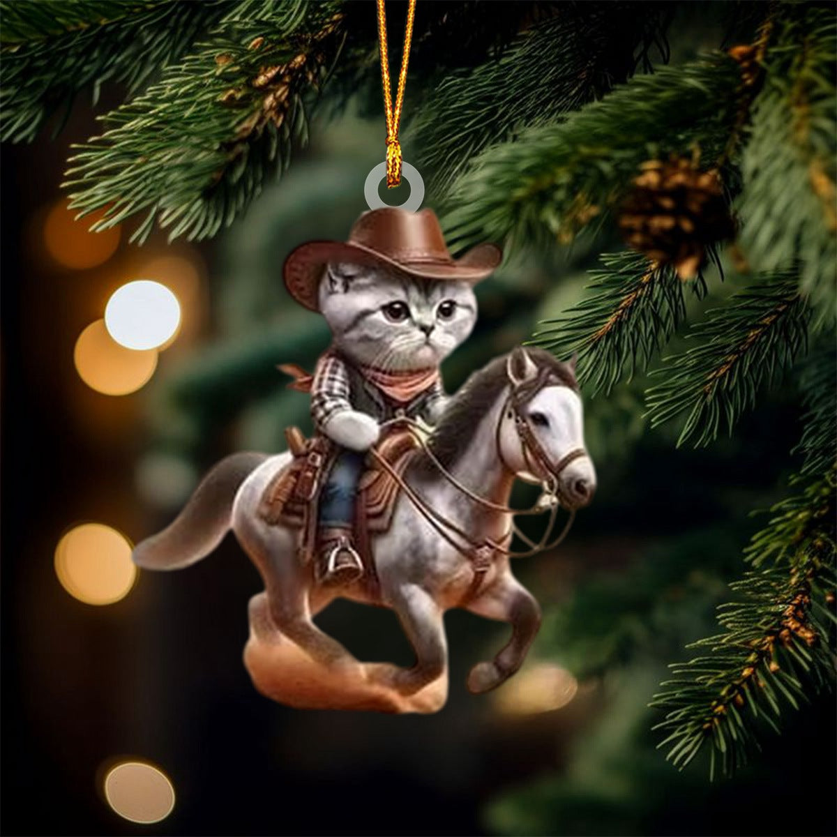 Cute Cat Christmas Ornament, Gifts For Cat Lovers Ornament