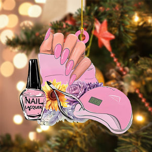 Nail Christmas Ornament, Gift For Nail Technician