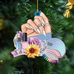 Nail Tools Christmas Ornament, Gift For Nail Technician