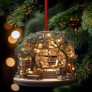 Christmas Bookstore Ornament Book Lover Christmas Ornament