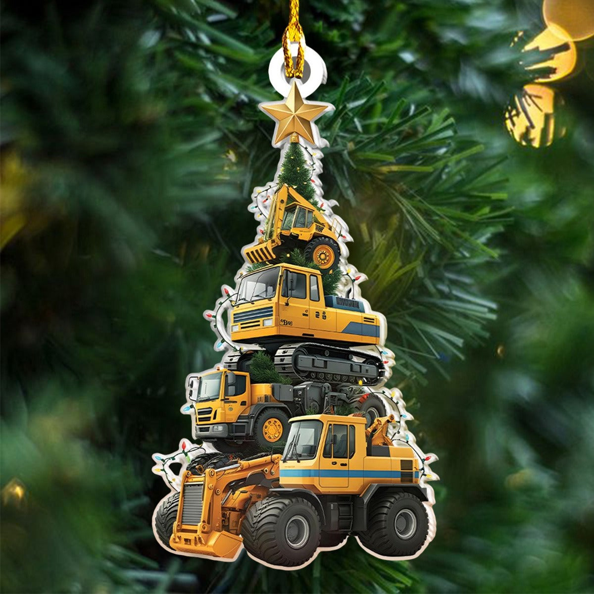 Heavy Construction Equipment Christmas Tree Ornament, Unique Gift Idea