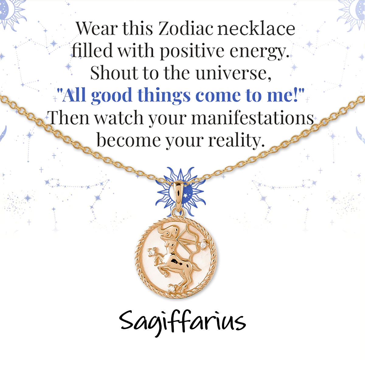 Zodiac Signs Spirit Pendant Necklace
