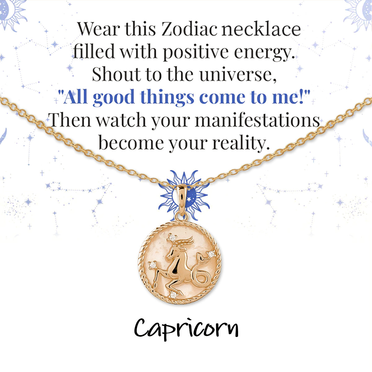 Zodiac Signs Spirit Pendant Necklace
