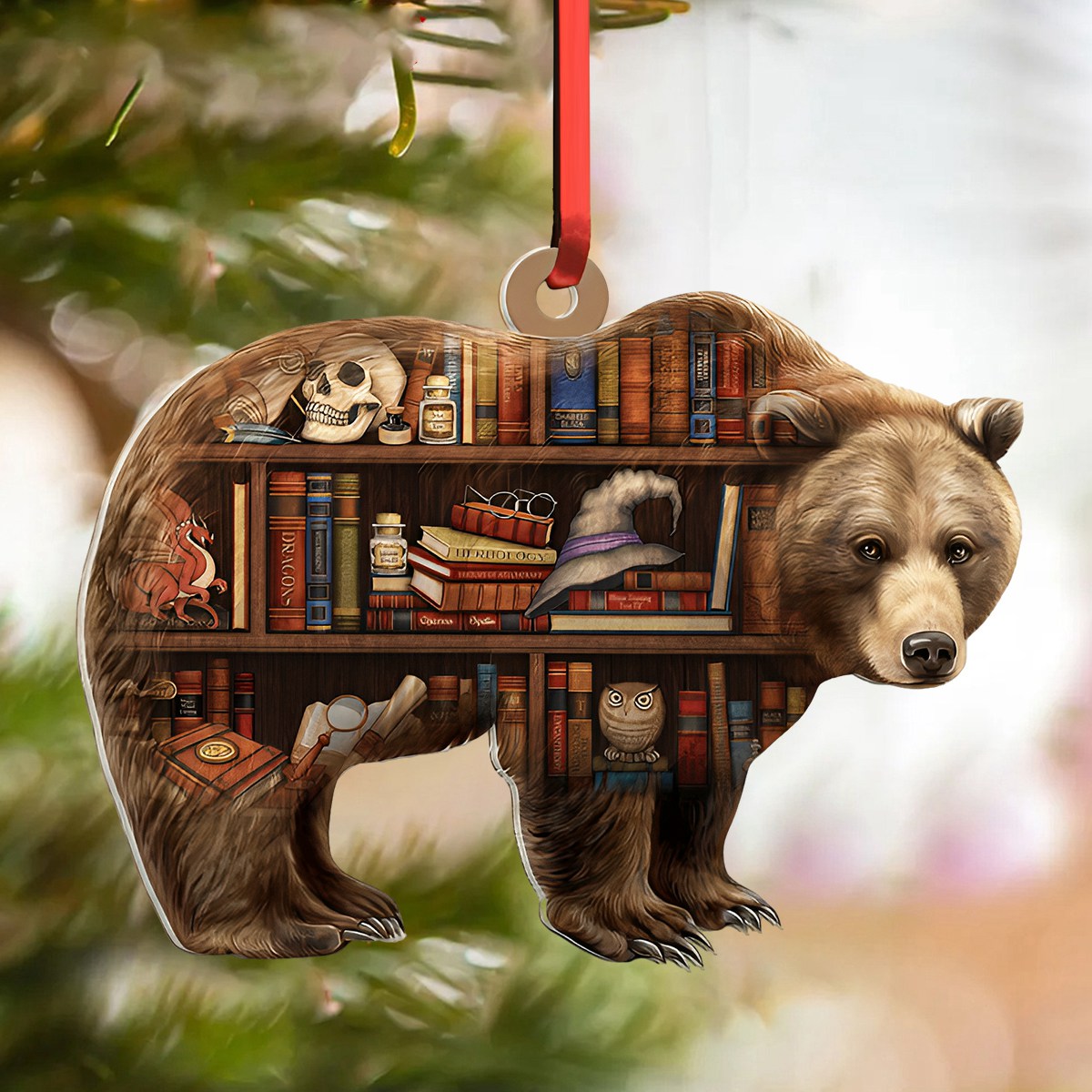 The Bear Book Ornament - Gift For Book Lovers- Christmas Gift