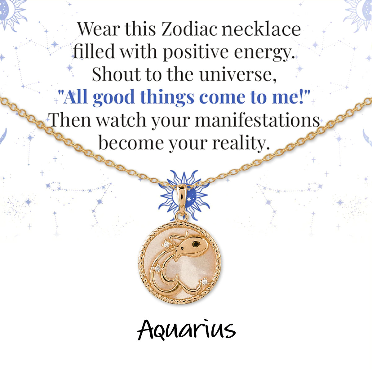 Zodiac Signs Spirit Pendant Necklace