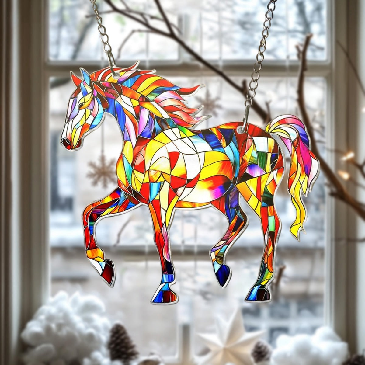 Horse Sun Catcher Equestrian Sun Catcher Horse Window Decor Horse Crystal Suncatcher Horse Ornament
