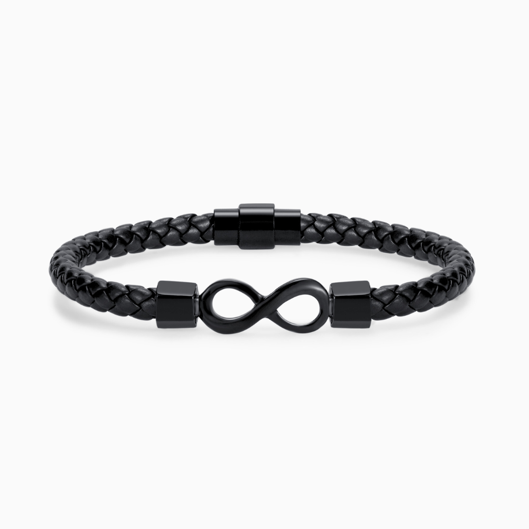 To My Man, I Love You The Most Infinity Leather Bracelet