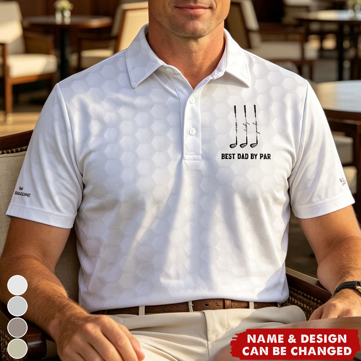 Father's Day Gifts, Best Dad By Par, Best Grandpa By Par - Personalized Polo Shirt