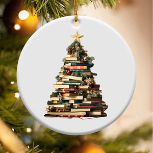 Book Tree Circle Ornament, Perfect Gift For Book Lovers