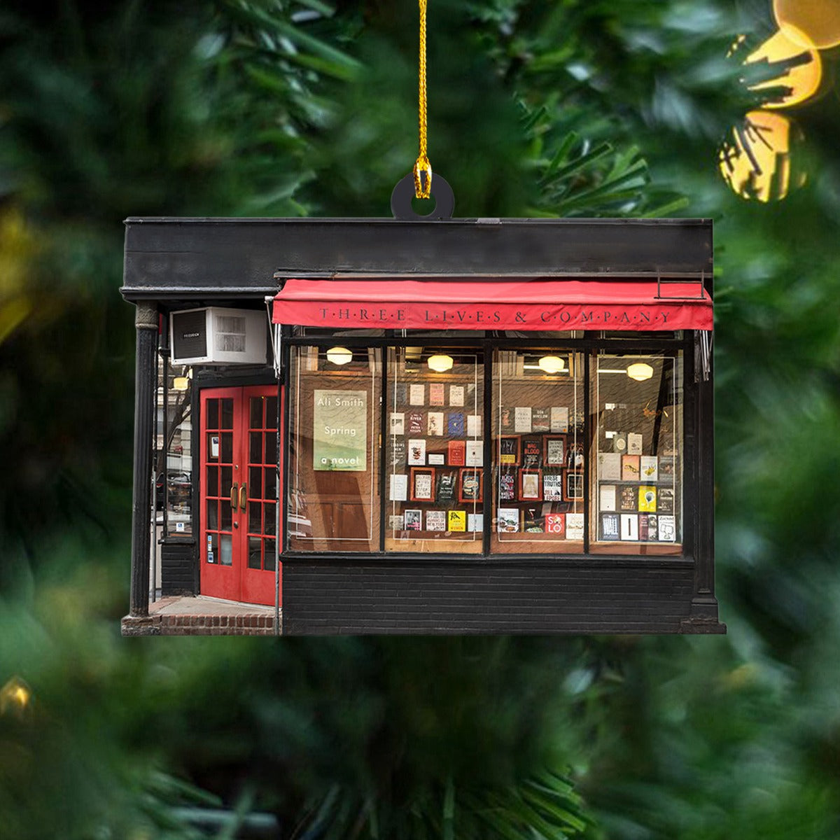 Bookstore Christmas Ornament, Book Lover Gift, Librarian Gift