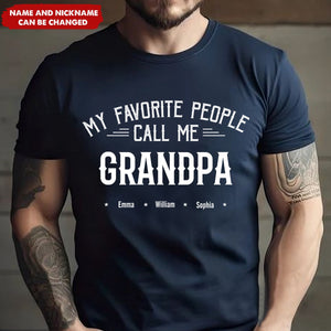 My Beloved People Call Me Daddy - Family Custom Unisex T-shirt - Father's Day, Birthday Gift For Grandpa