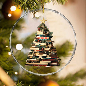 Book Tree Crystal Ornament, Perfect Gift For Book Lovers