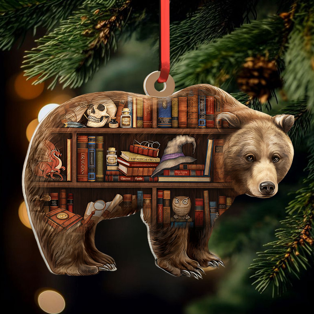 The Bear Book Ornament - Gift For Book Lovers- Christmas Gift