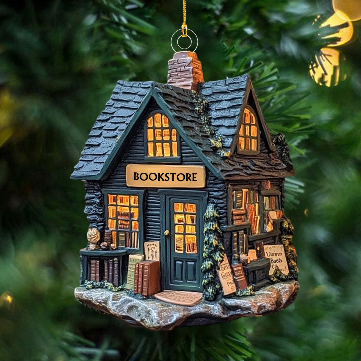 The Luminary Lounge Ornament, Gift For Bookish Lovers