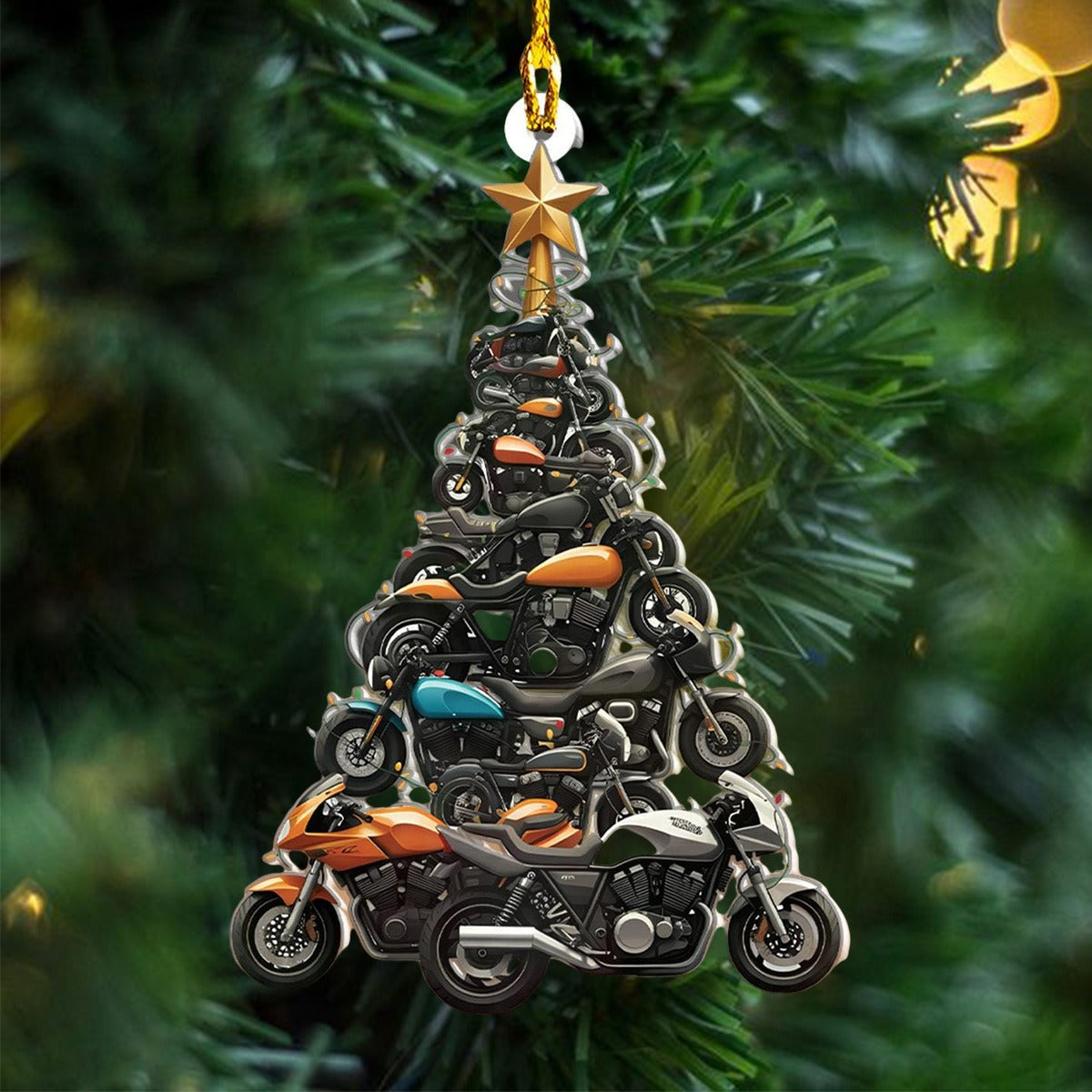 Motorcycles Christmas Tree Ornament, Gift for Motorcycles Lovers