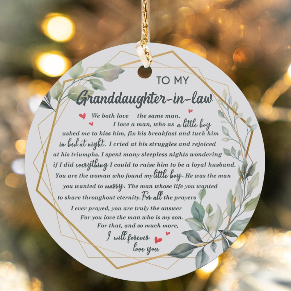 I Will Forever Love You - Amazing Gift For Granddaughter-In-Law Circle Ornament