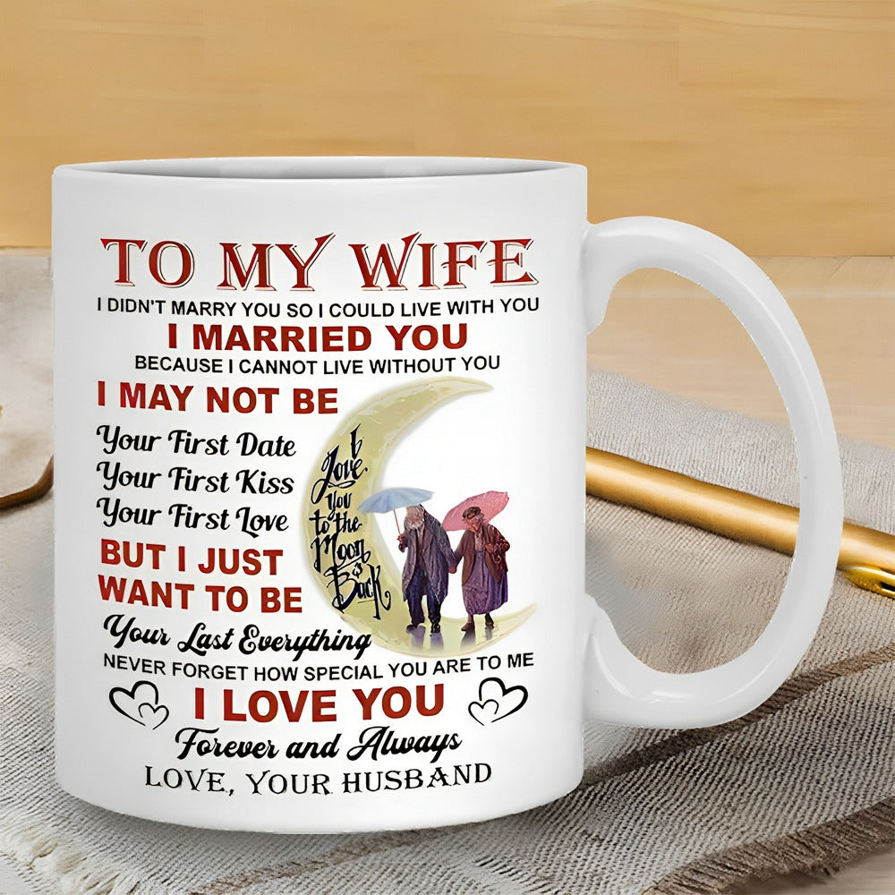 Coffee Mug Love Gift for Wife, Gift for Husband I'll Stay There Forever Mug  Gift