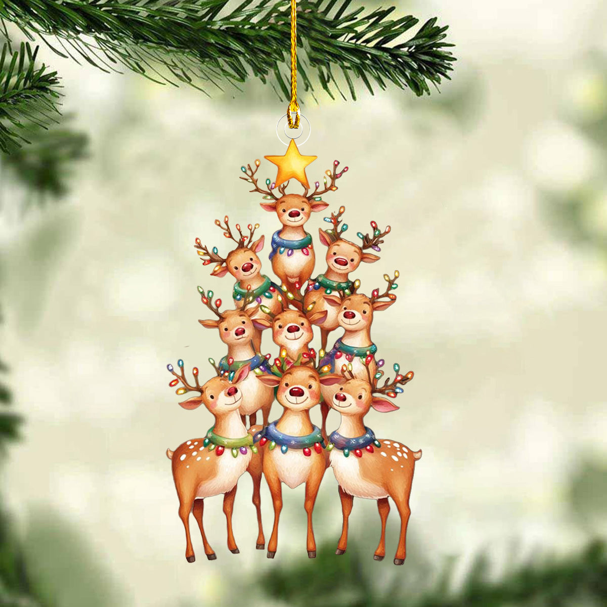 Christmas Reindeer Ornament - Perfect Gift For Reindeer Lovers