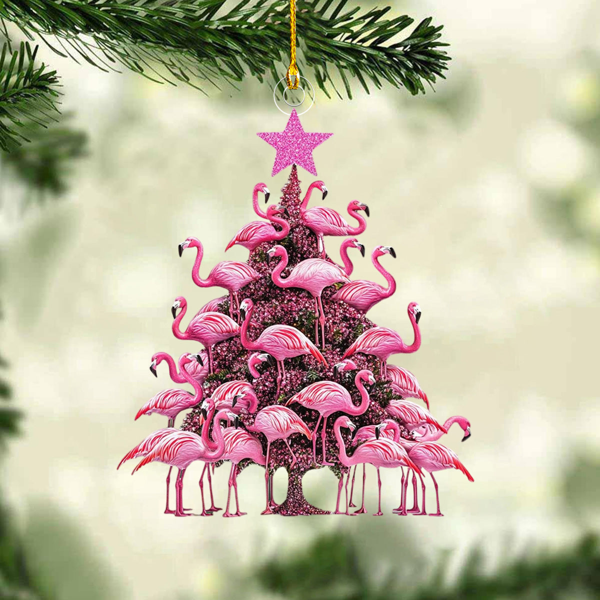 Flamingo Christmas Ornament - Perfect Gift For Flamingo Lovers