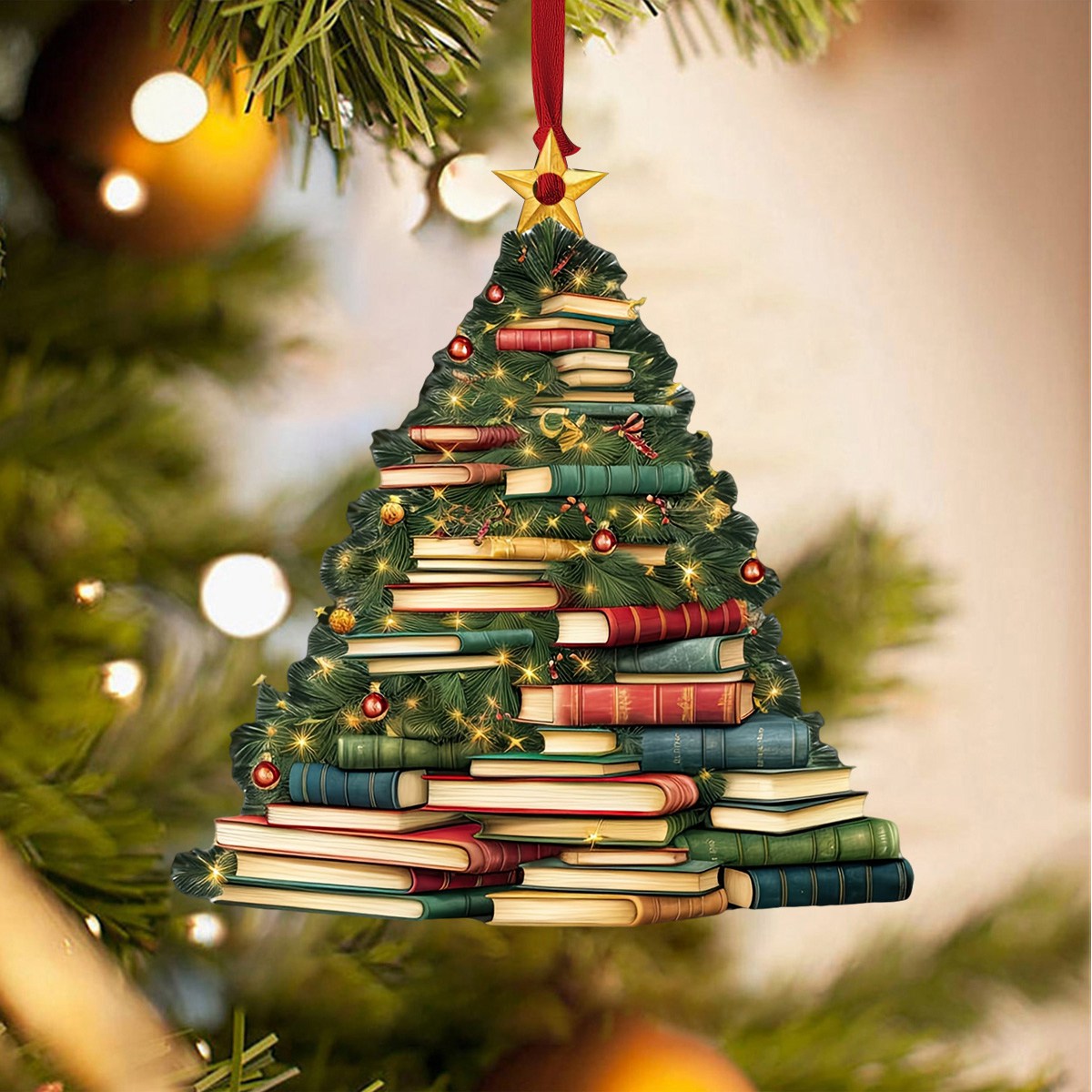 Christmas Tree Ornament, Perfect Gift For Book Lovers Book Club Ornament