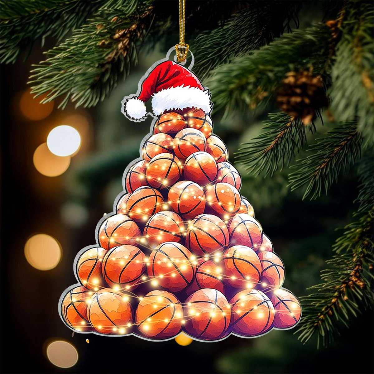 Basketball Christmas Tree Ornament - Perfect Gift For Basketball Lovers