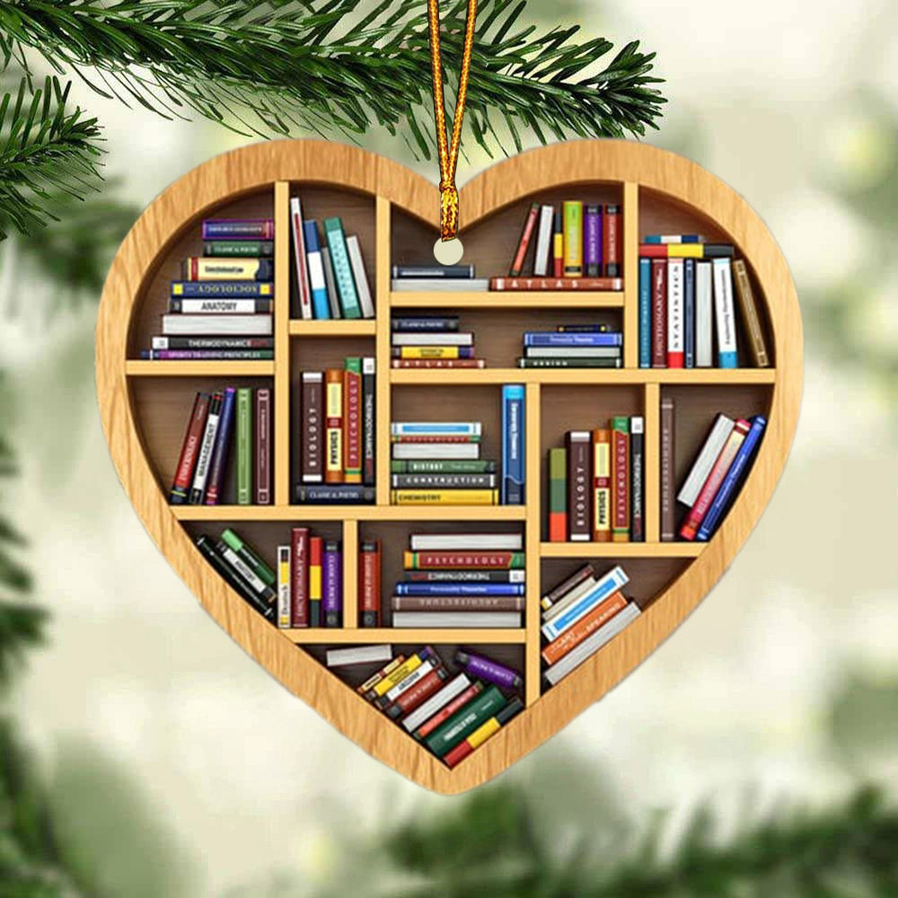 Book Lovers Heart Ornament - Perfect Gift For Book Lovers