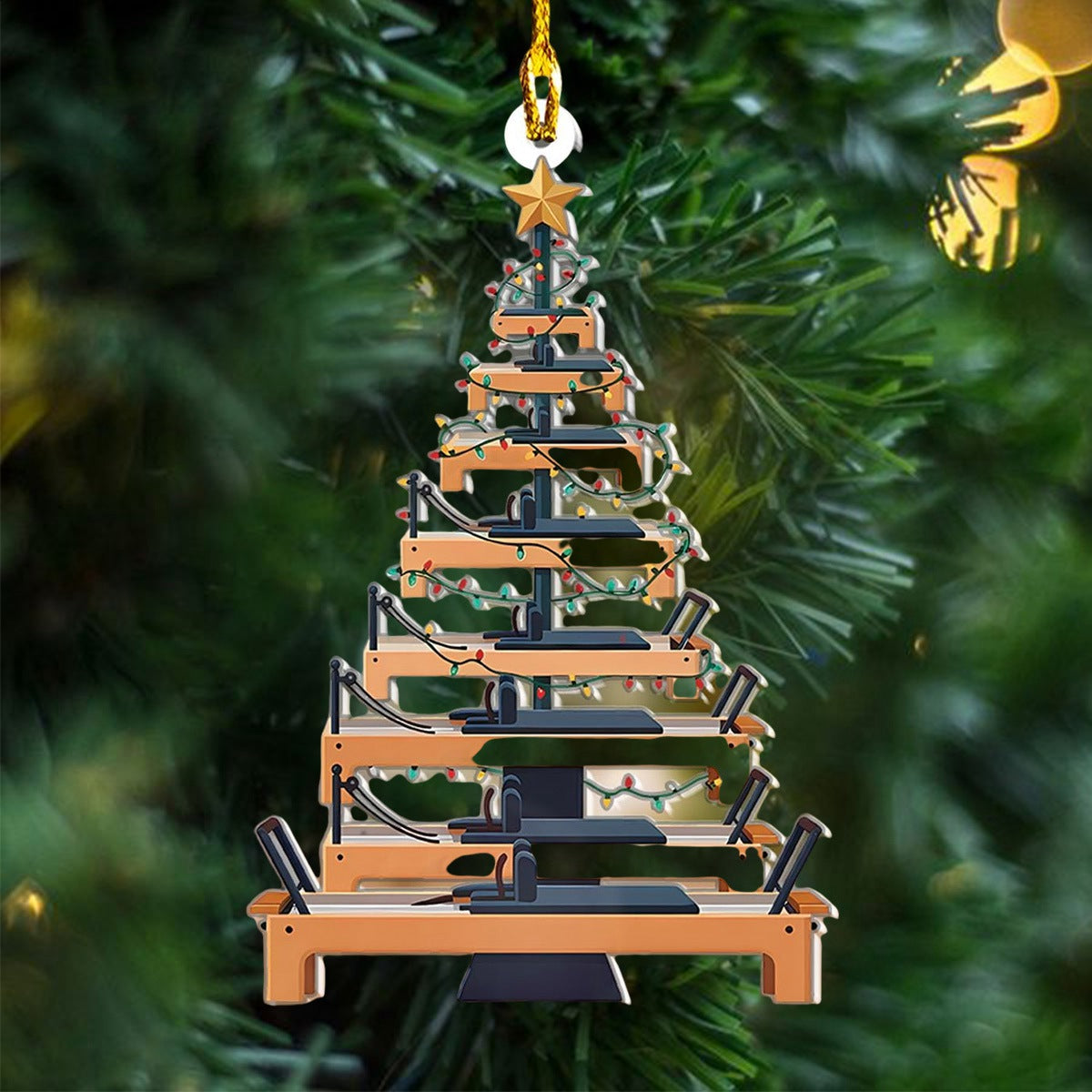 Pilates Equipment Christmas Tree Ornament, Perfect Gift for Pilates Lovers