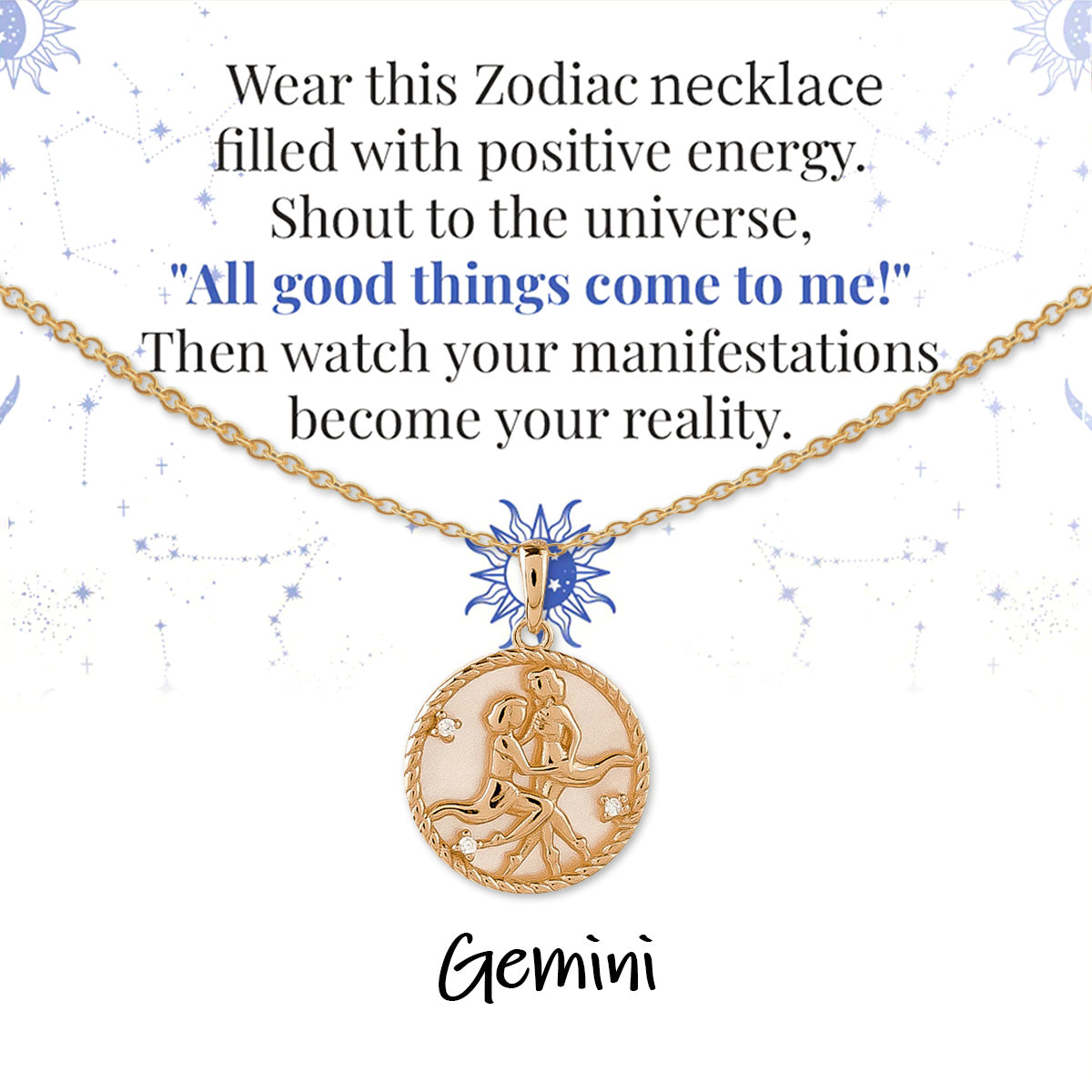 Zodiac Signs Spirit Pendant Necklace