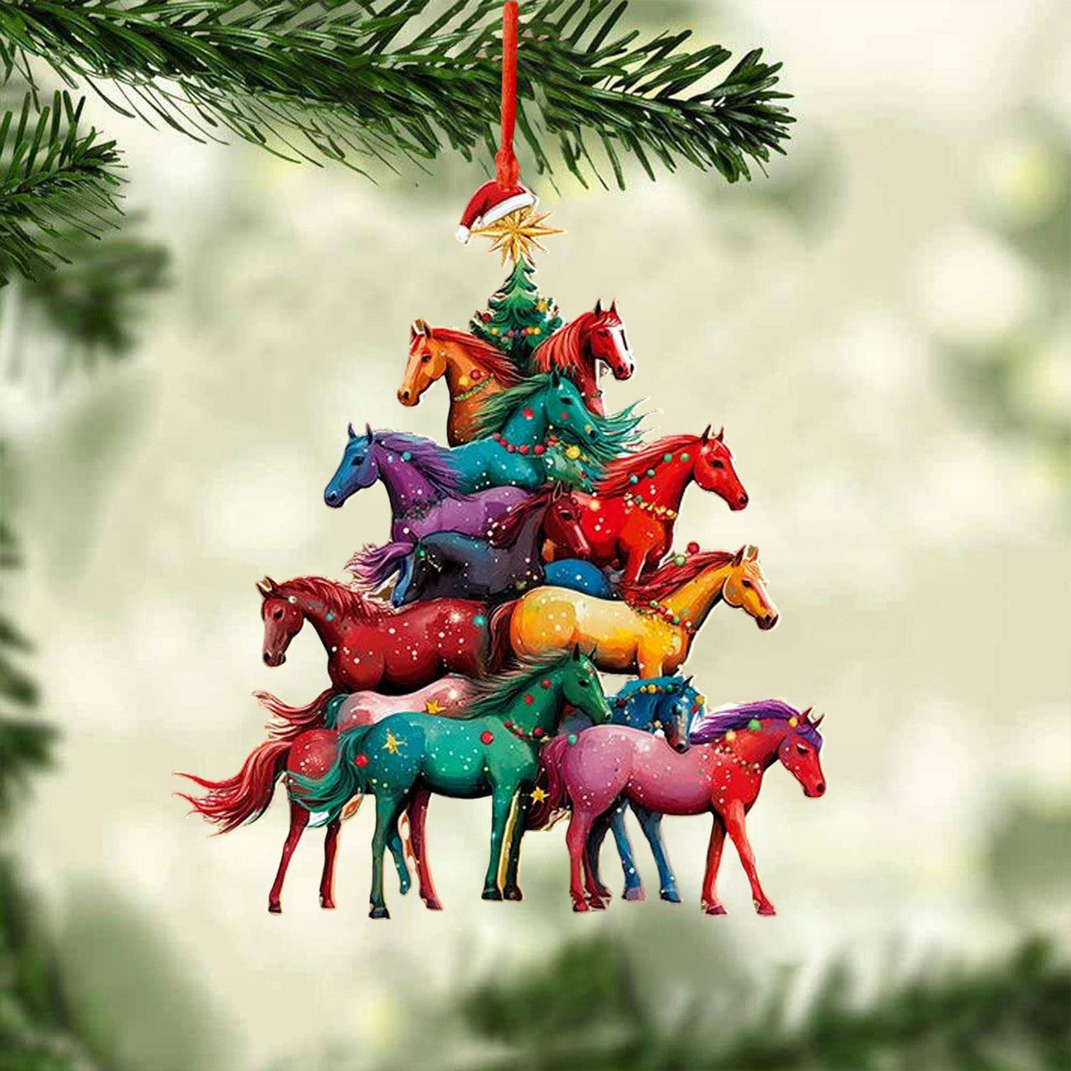Horse Christmas Tree Ornament - Perfect Gift For Horse Lovers