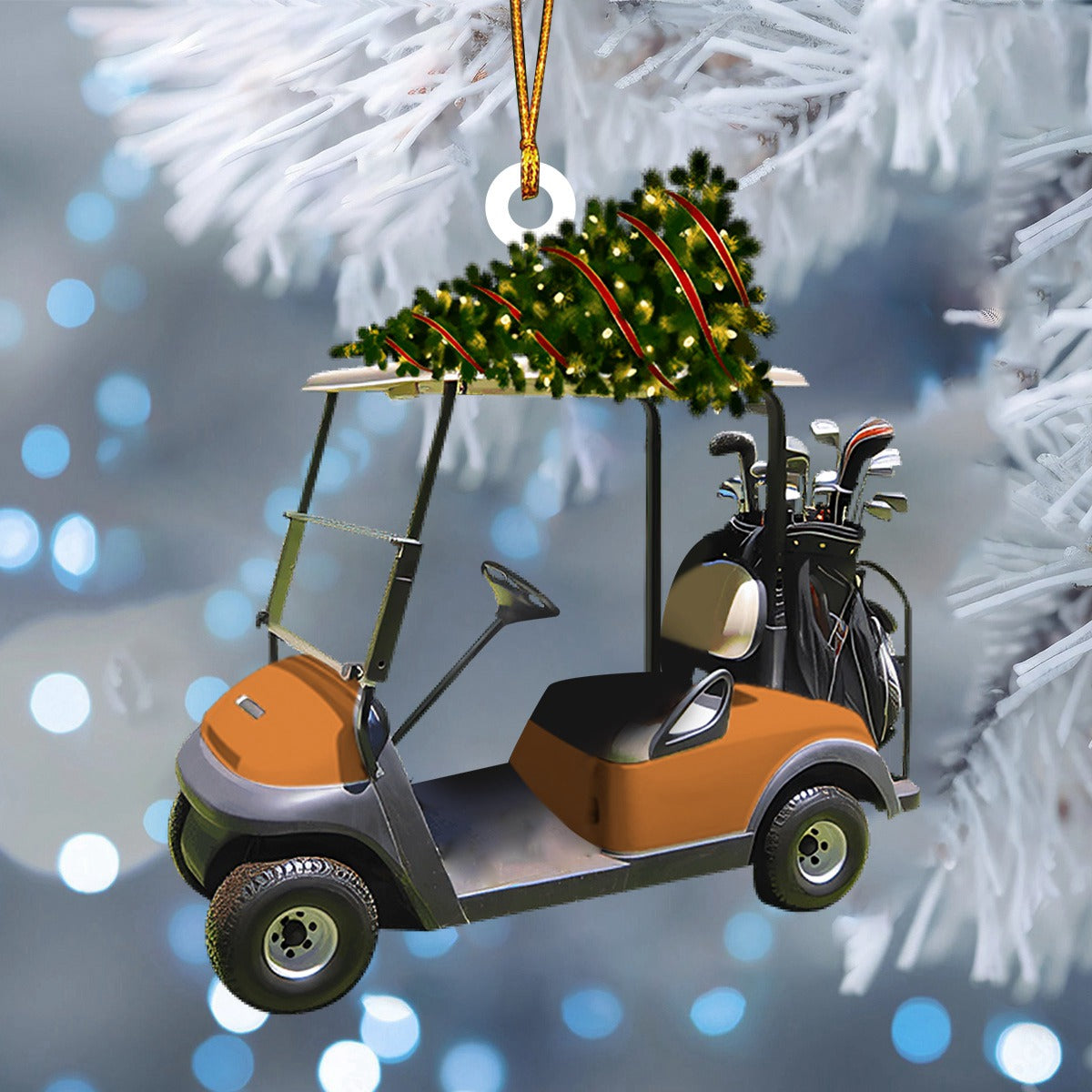 Riding Golf Christmas Ornament, Gifts For Golfer
