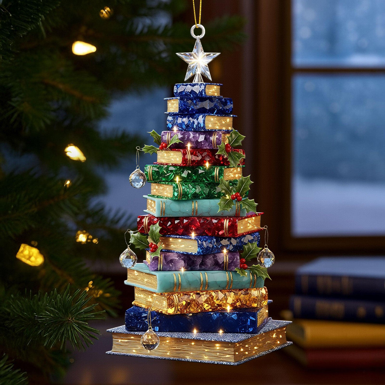 Christmas Book Tree Ornament - Gifts For Book Lovers
