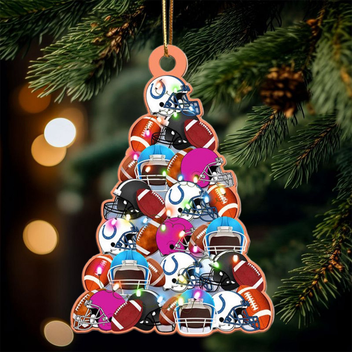 American Football Christmas Tree Ornament - Perfect Gift For American Football Lovers