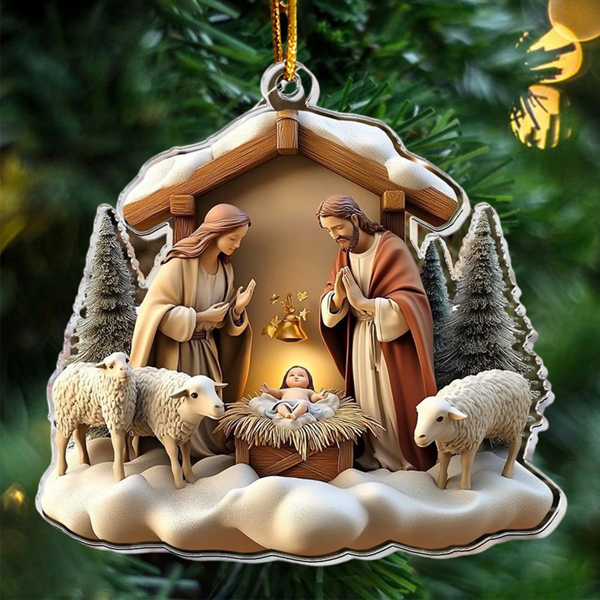 Christmas Nativity Scene Christ Ornament