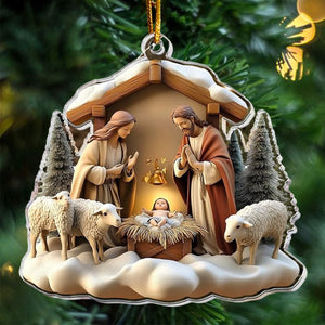 Christmas Nativity Scene Christ Ornament