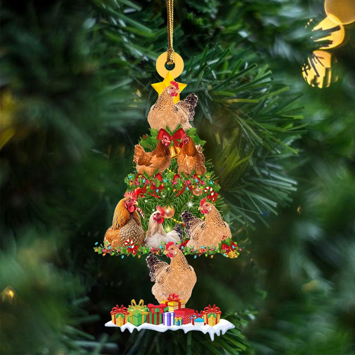 Chicken Christmas Ornament - Perfect Gift For Chicken Lovers