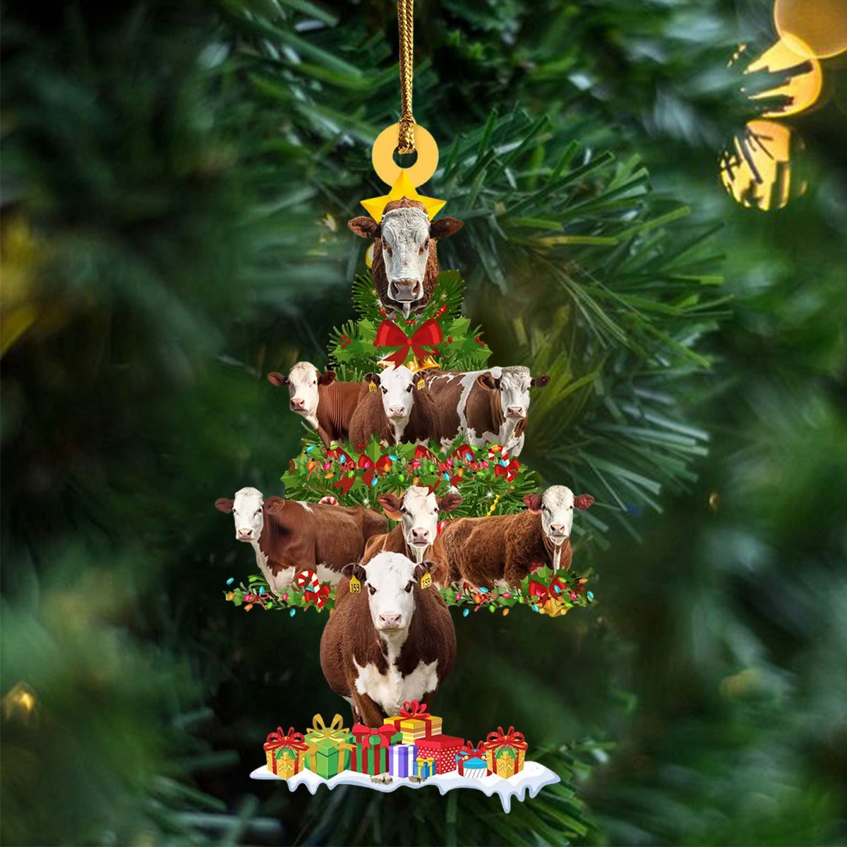 Hereford Christmas Ornament - Perfect Gift For Hereford Lovers