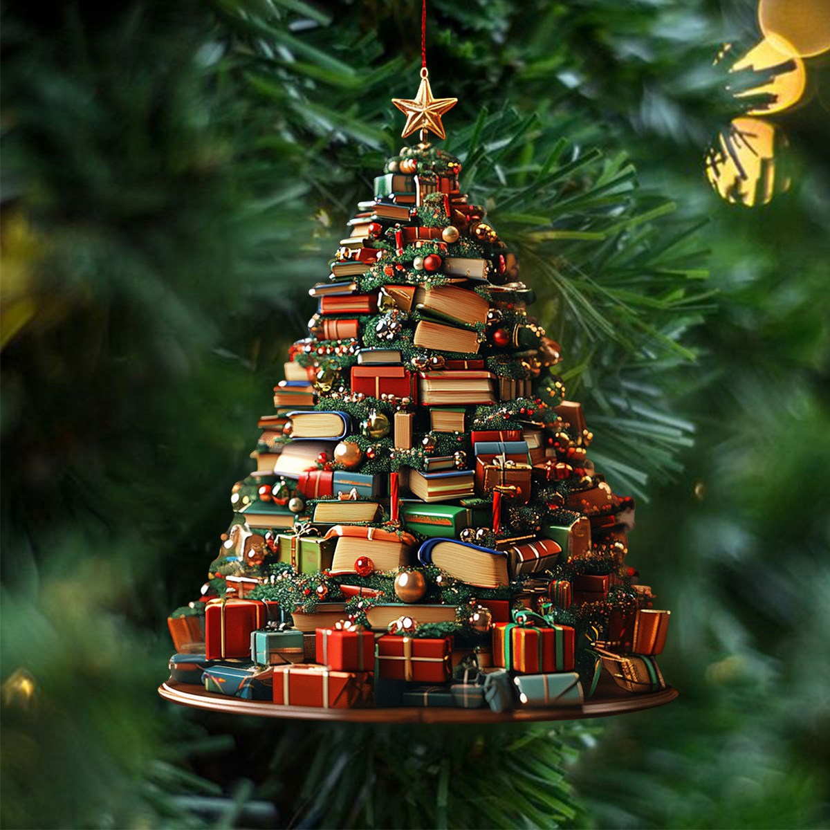 Holiday Chronicles Book Ornament, Gift For Bookish Lovers