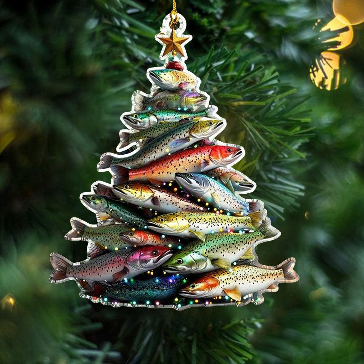 Fishing Christmas Tree - Perfect Gift For Fisher