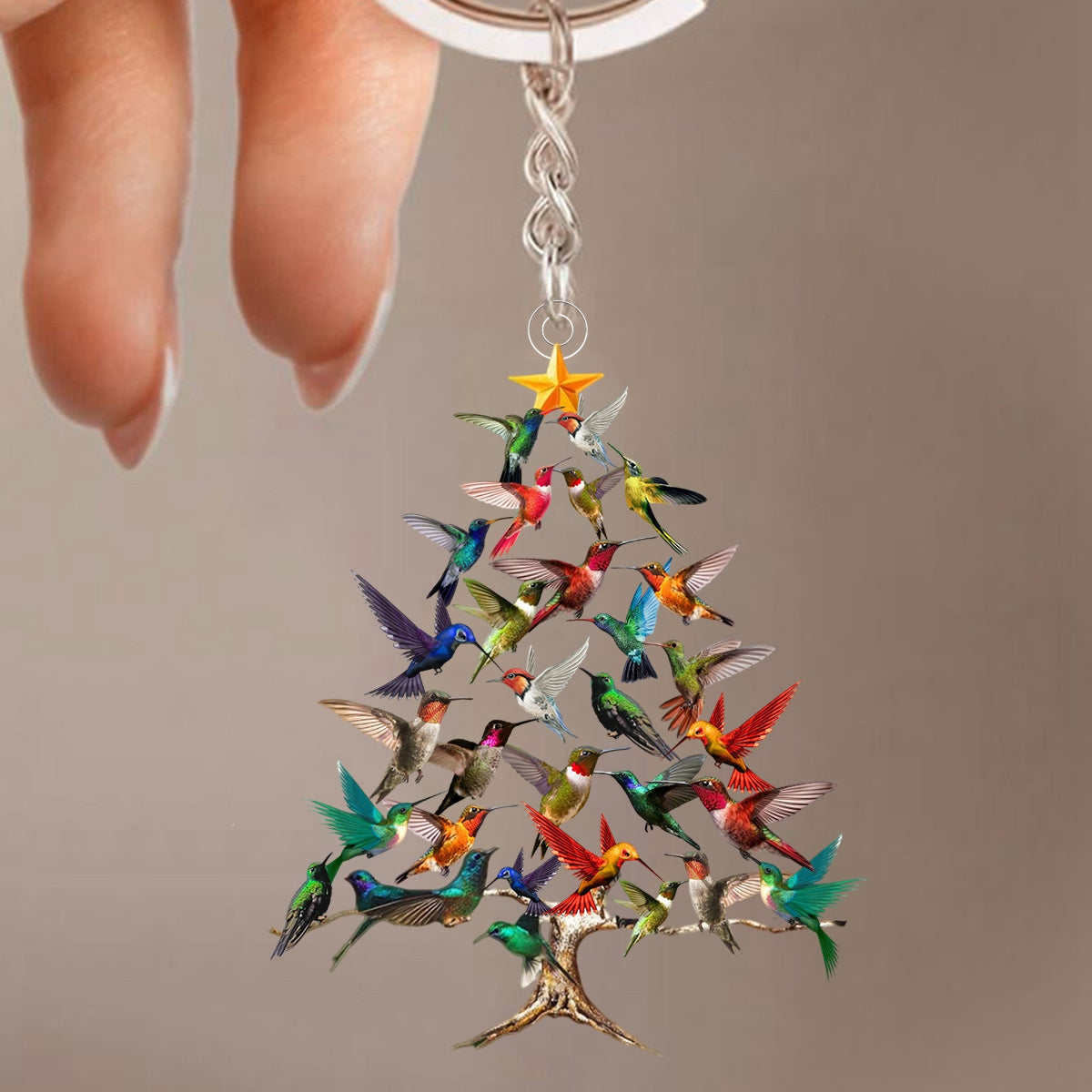 Hummingbird Acrylic Keychain - Perfect Gift For Hummingbird Lovers